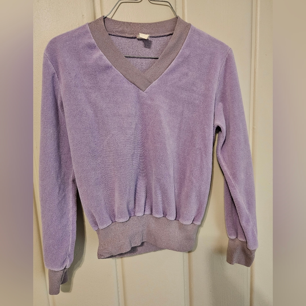 Vintage purple velvety sweatshirt small